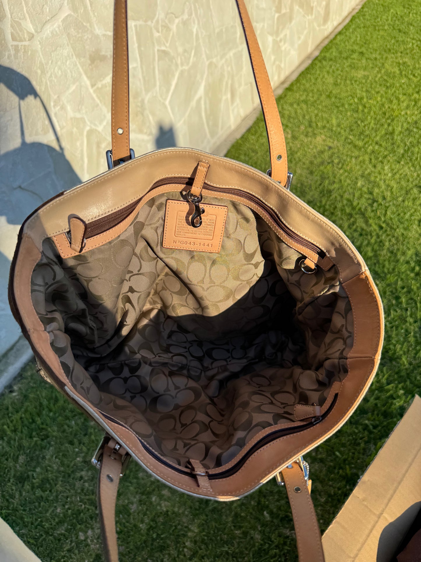 Coach Signature Wave Patchwork