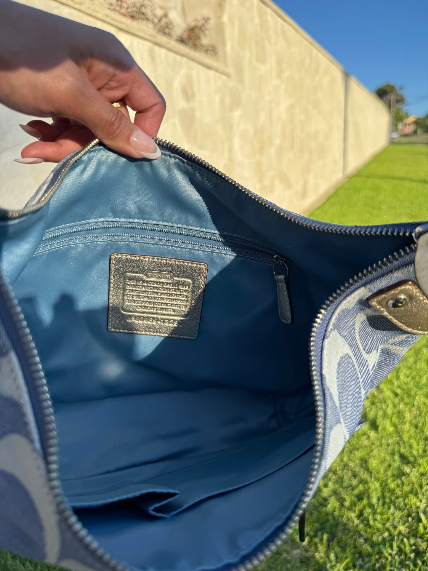 Coach Penelope Shantung Signature Hobo Bag