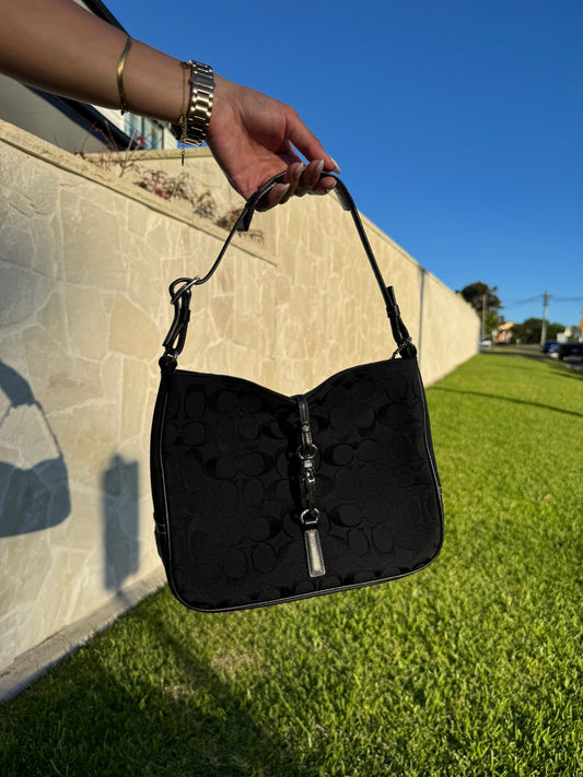 Vintage Coach Hamptons Signature Clip Bag