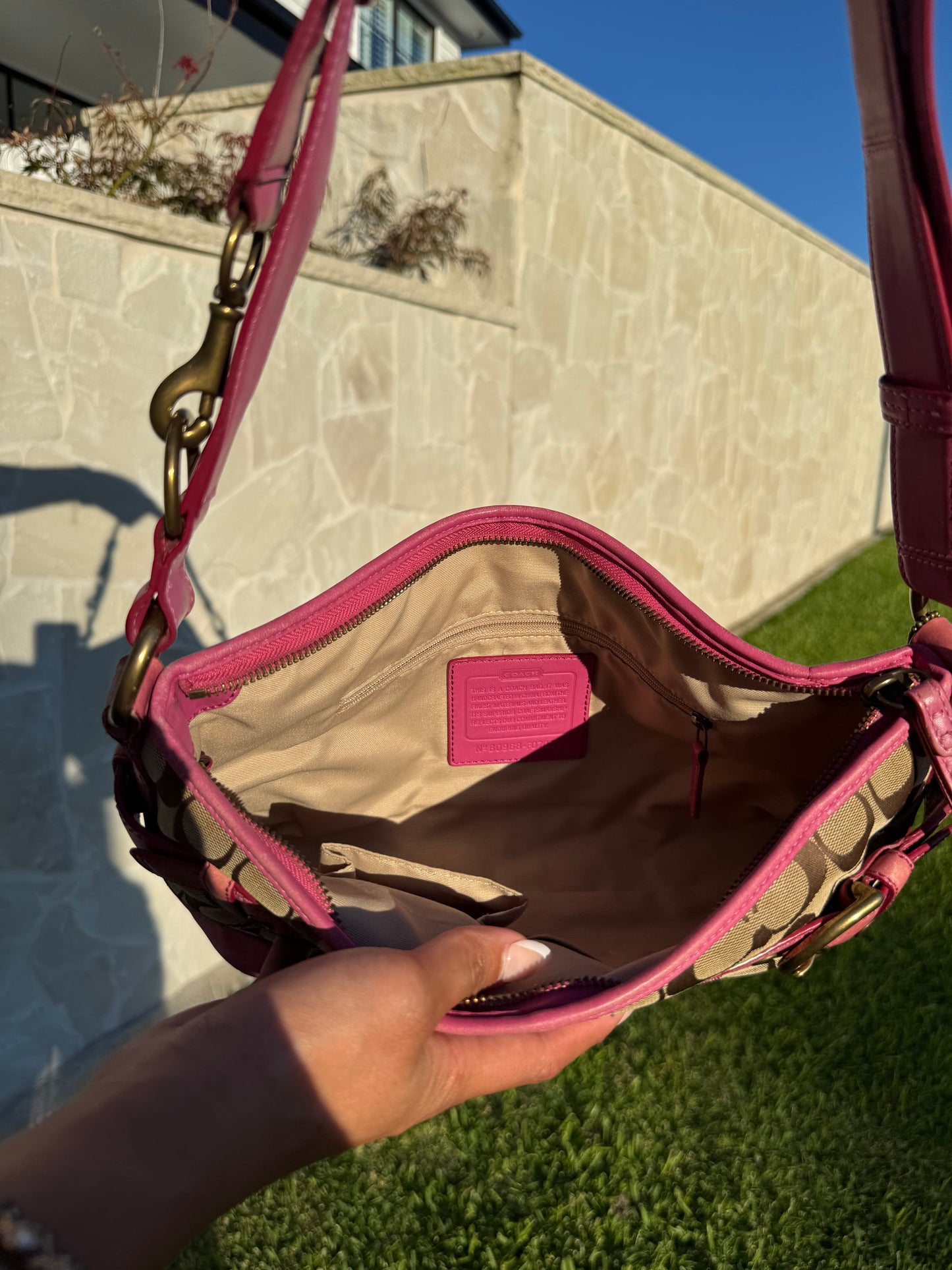 Y2K Coach 2way Signature Suflette