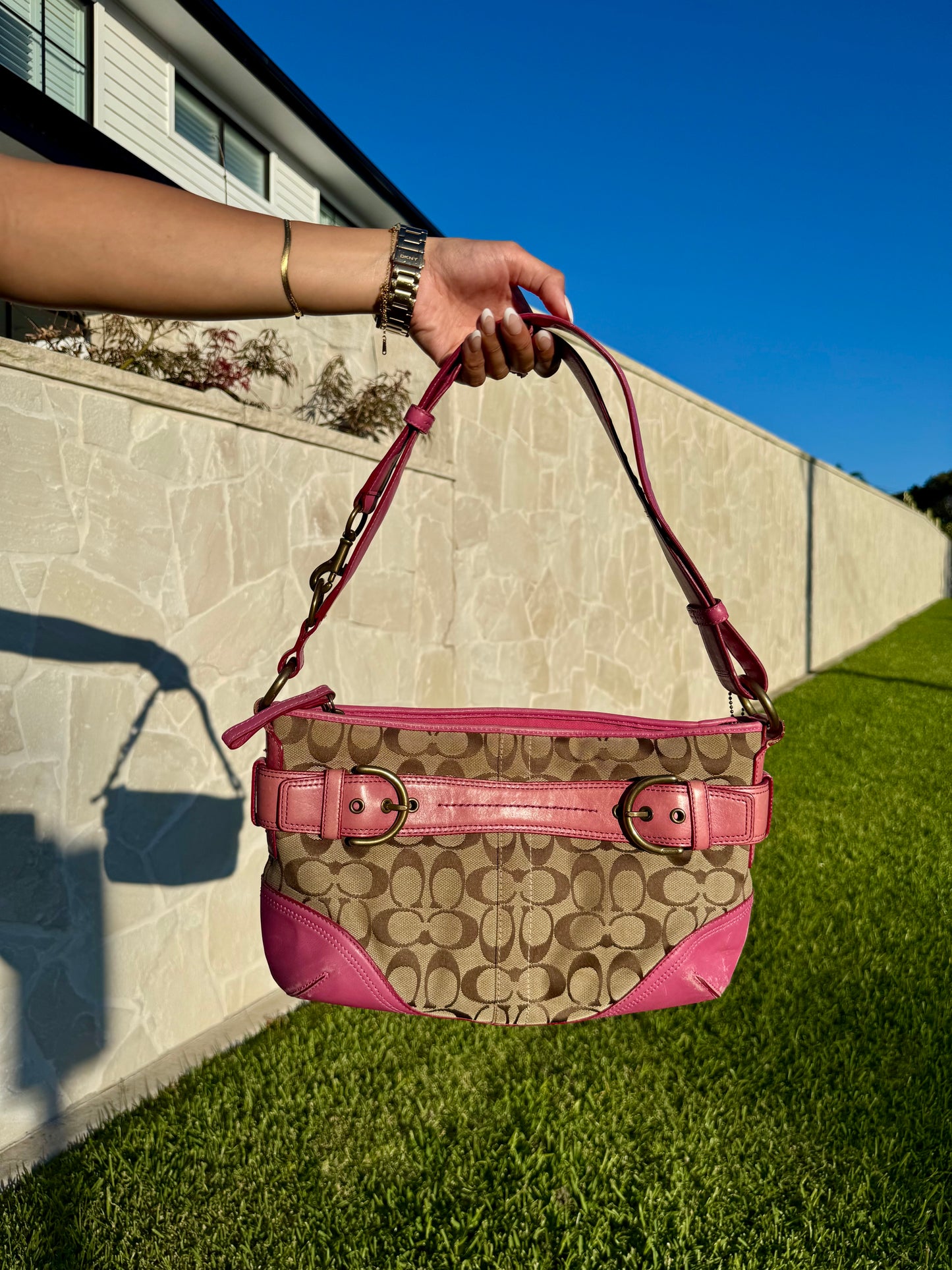 Y2K Coach 2way Signature Suflette