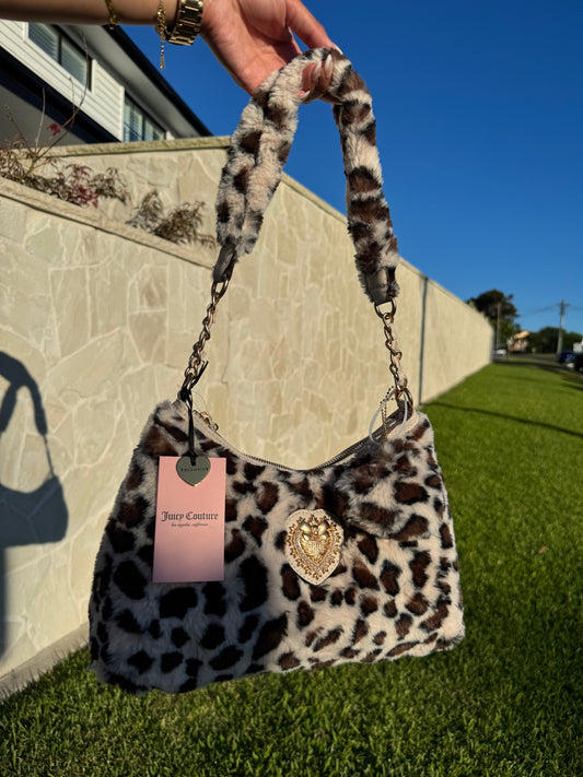 Leopard Juicy Love fur bag