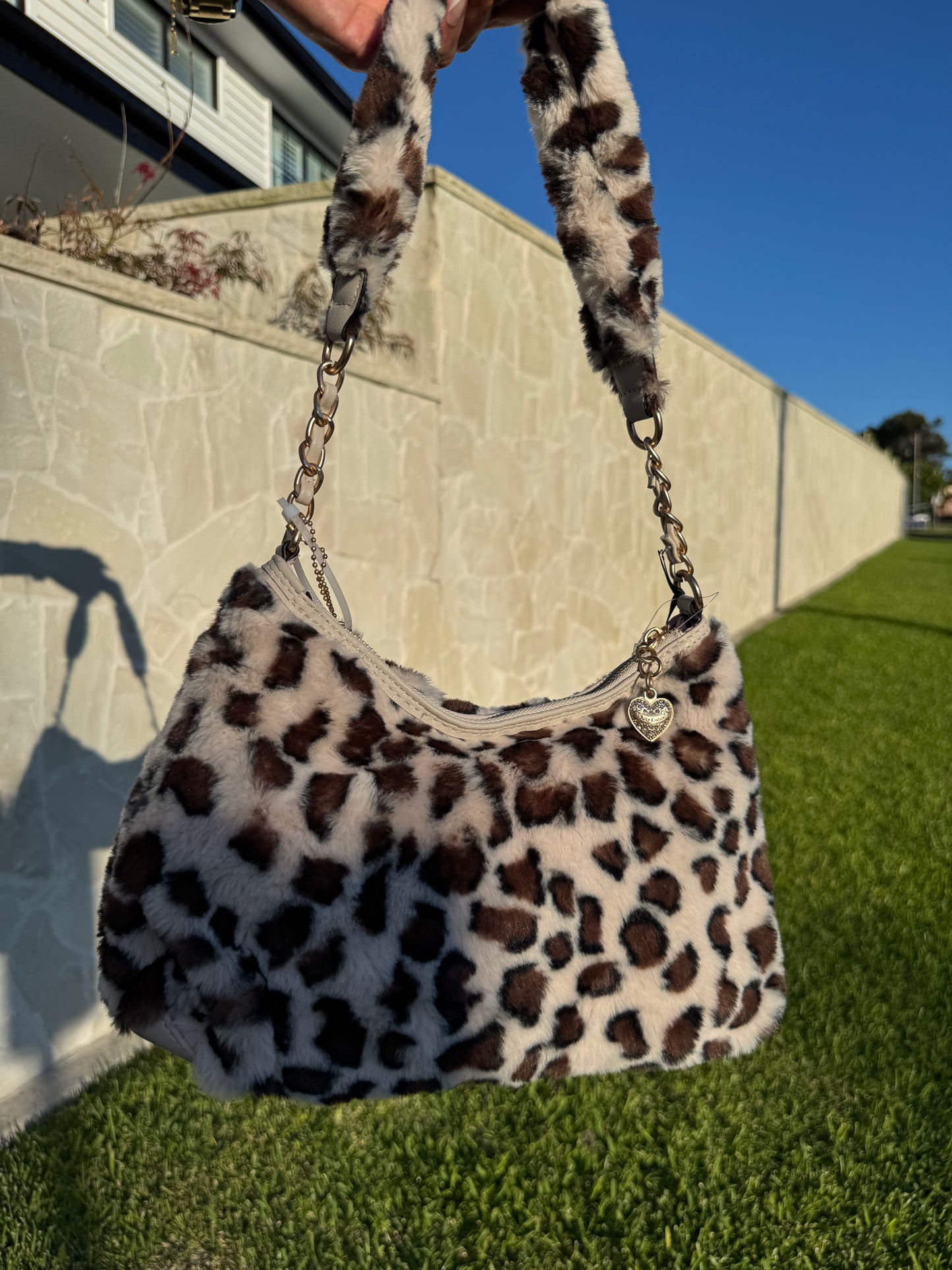 Leopard Juicy Love fur bag