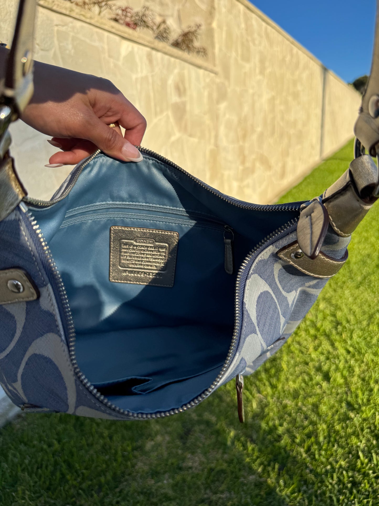 Coach Penelope Shantung Signature Hobo Bag